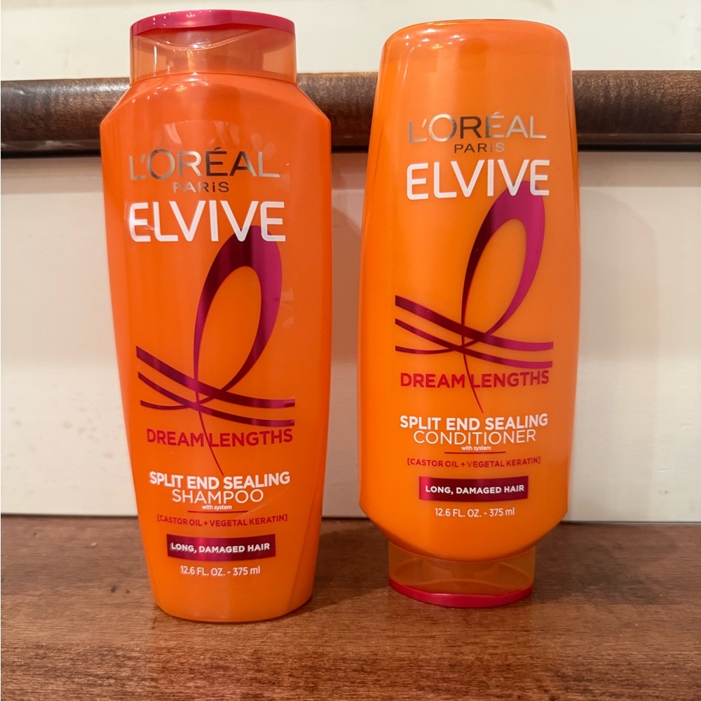 NWT L'Oreal Elvive Dream Lengths Shampoo & Conditioner for Long Damaged Hair
